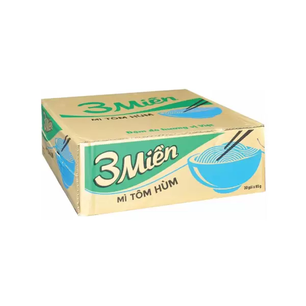 Mì Reeva 3 Miền tôm hùm thùng 30 gói x 65g Mì Reeva 3 Miền tôm hùm thùng 30 gói x 65g